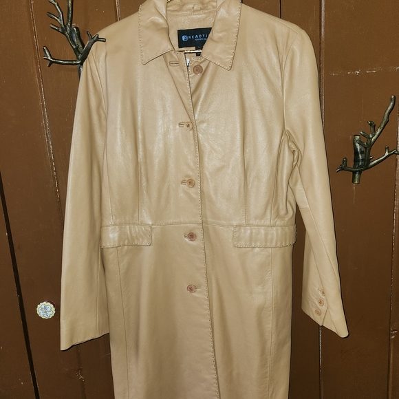 Kenneth Cole Tan Leather Women's Jacket - Picture 1 of 12